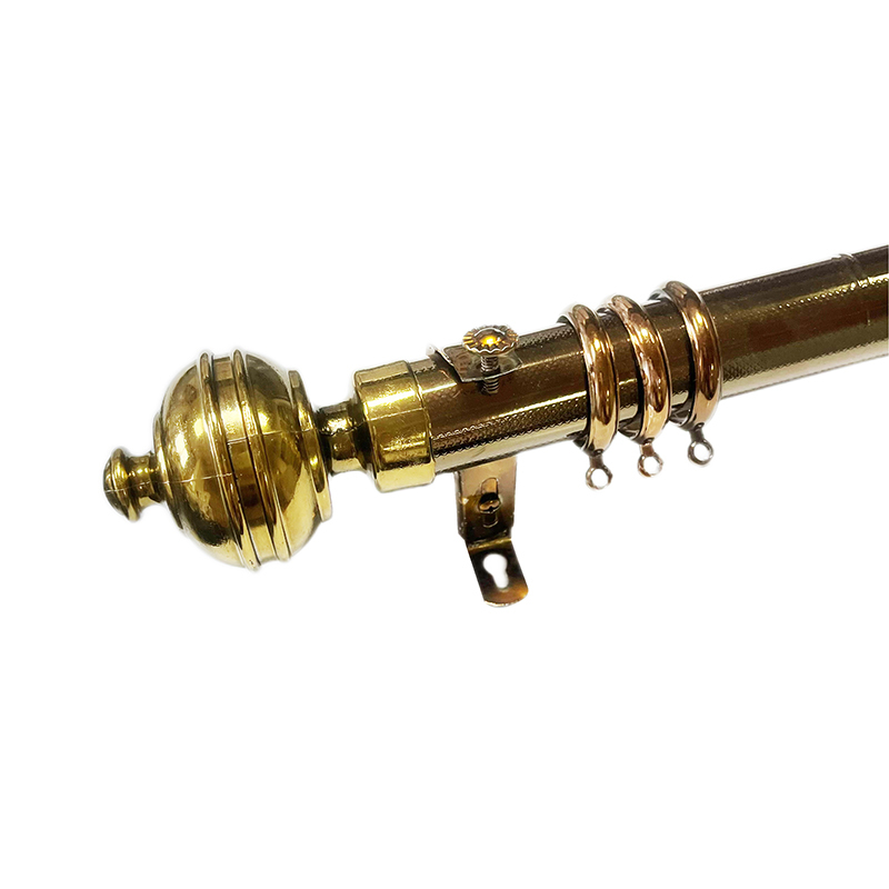 Can the PVC Wrapped Curtain Rod and Titanium Gold Sticker Design Anchor Modern Luxury Spaces?